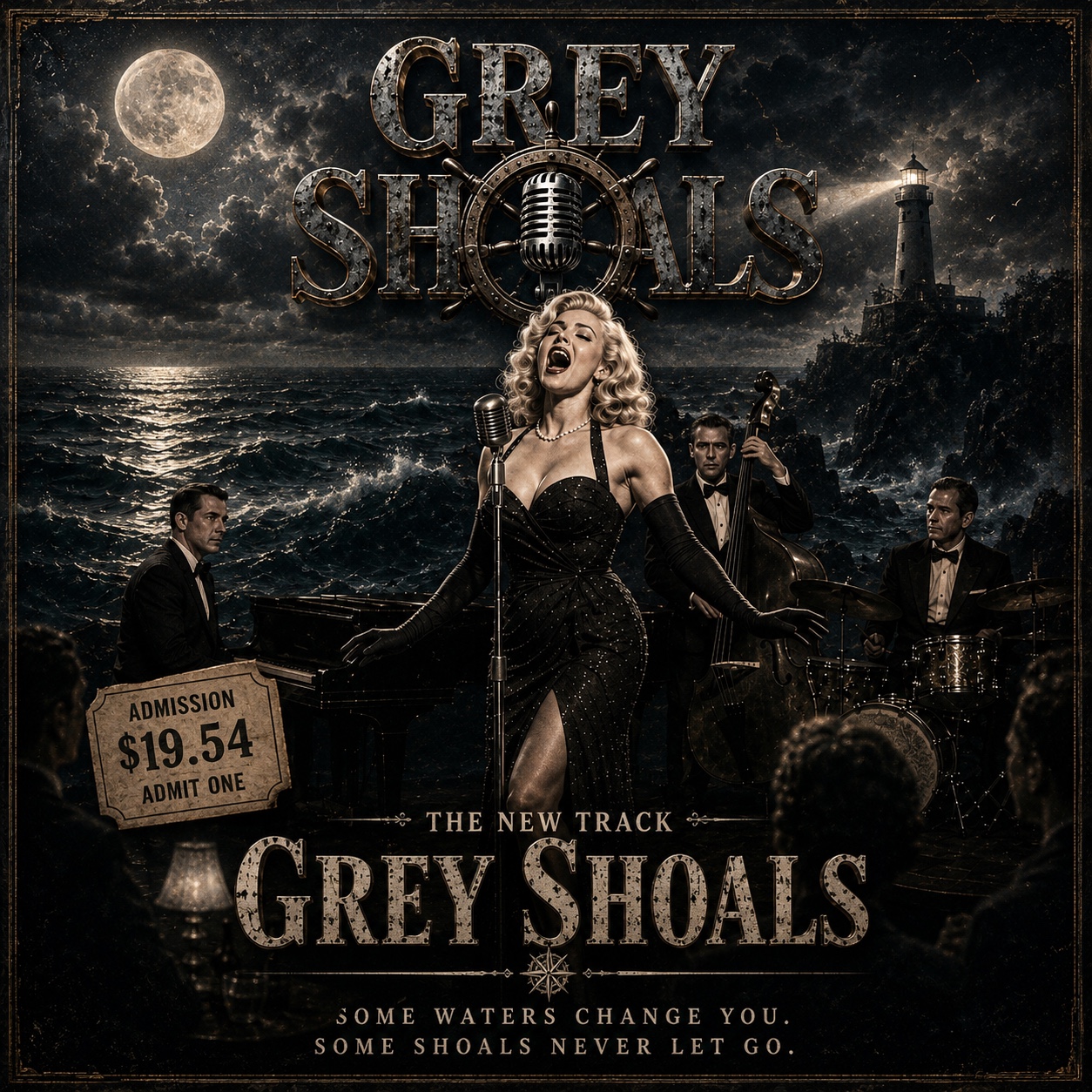 Grey Shoals singer and band art